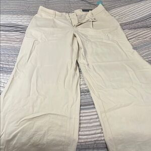 Maurices Cream Wide Leg Pants with Lightweight Fabric